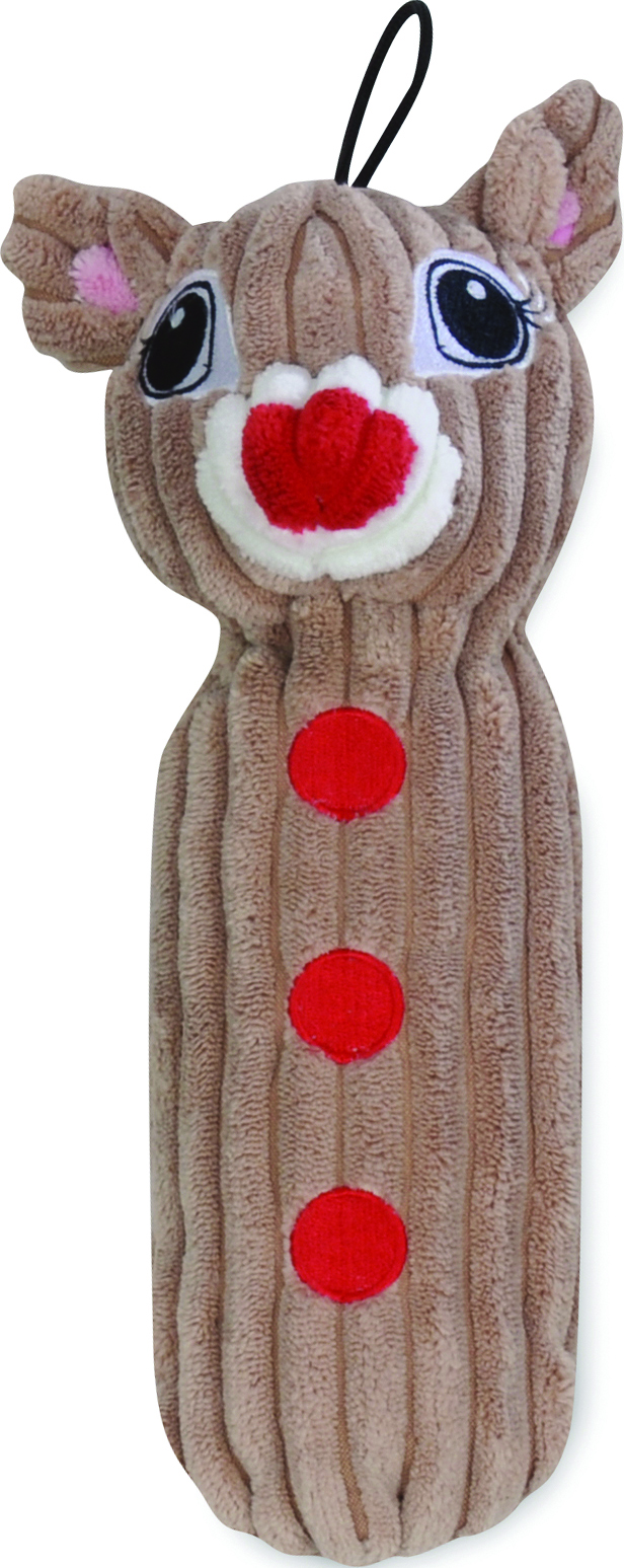 LONG RUDY THE REINDEER DOG TOY WITH SQUEAKER