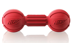 RUBBER BARBELL CHEW TOY