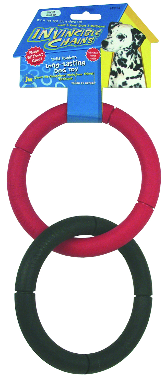 Large invincible rubber chains, double link dog toy