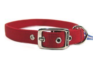 Deluxe Double Thick Nylon Collar - Red - 1" X 28"